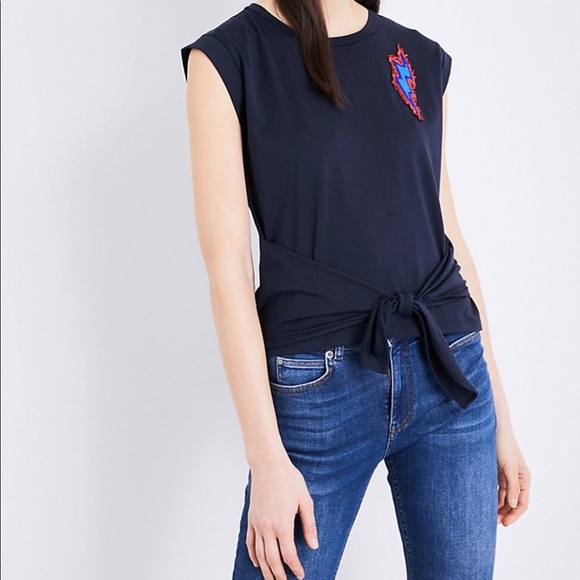 Sandro Bead Embellished Lightning Tee - Picture 5 of 8